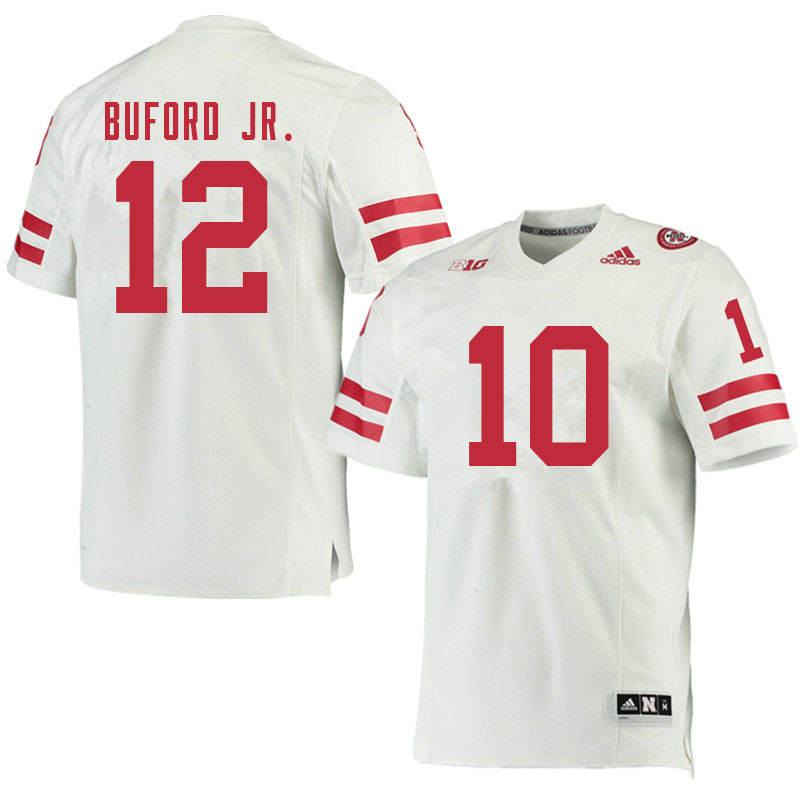 Men #12 Marques Buford Jr. Nebraska Cornhuskers College Football Jerseys Sale-White